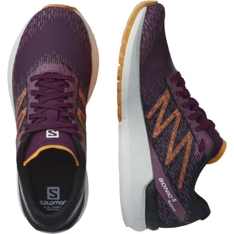 Burgundy Salomon Sonic 5 Balance Women's Running Shoes | IE DB9764